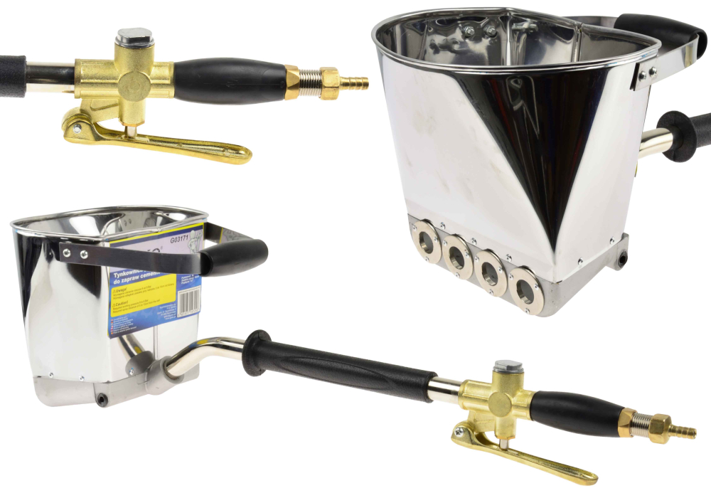 Pneumatická omietačka, pracovný tlak 4-9 barov, 1/2" závit, 50-70 m2/hod, GEKO