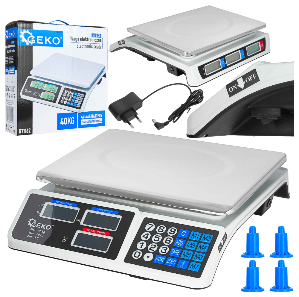 Digitálna stolná váha do 40 kg, plocha váženia 33 x 23 cm, GEKO