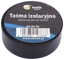 Izolan pska PVC 18 mm x 6,2 m x 0,13 mm, ierna, XL-TOOLS