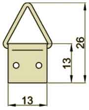 Zvesn oko pre rm obrazov . 2 13x13x26 mm, 100 ks