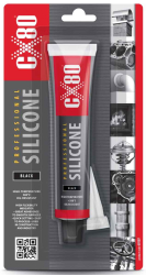 SILIK�N PROFESIONAL do 380�C, 80 ml, �ierny s aplik�torom, na blistri
