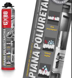 Mont�na polyuret�nov� pena 750 ml, PUR, s trubi�kou, CX-80
