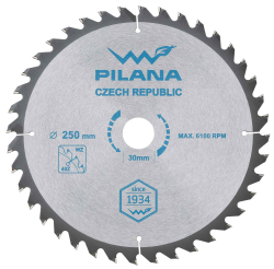 P�lov� kot�� s SK pl�tkami 250x2,4x30 zuby 40 WZ, PILANA