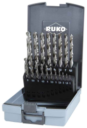 19-d. sada vrt�kov do kovu 1-10 mm, vybrusovan�, plastov� krabi�ka, RUKO