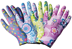 Ochrann� rukavice FLORIS, priadza s kvetinov�m vzorom, ve�kos� 6, VASKO