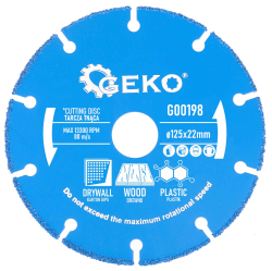 Rezn kot na drevo, drevotriesku, plast a sdrokartn 125 x 22,2 mm, GEKO