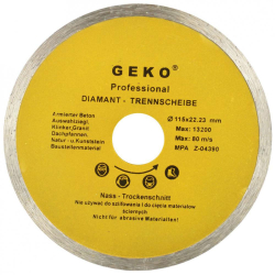 Diamantov kot celoobvodov 115 x 22 x 1,9 mm, GEKO