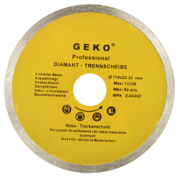 Diamantov� kot�� celoobvodov� 115 x 22 x 1,9 mm, GEKO