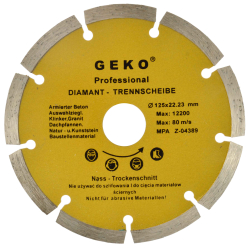 Diamantov� kot�� segmentov� 125 x 22 x 2 mm, GEKO