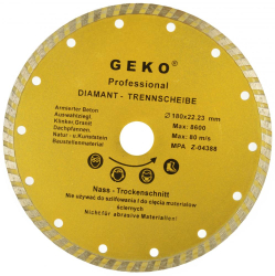 Diamantov kot TURBO 180 x 22 x 2,9 mm, celistv segment, GEKO