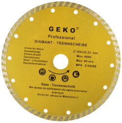 Diamantov� kot�� TURBO 180 x 22 x 2,9 mm, celistv� segment, GEKO