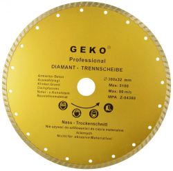 Diamantov kot TURBO 300 x 32 x 3 mm, celistv segment, GEKO