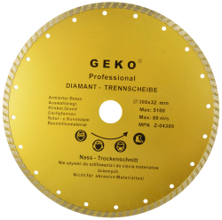 Diamantov� kot�� TURBO 300 x 32 x 3 mm, celistv� segment, GEKO