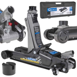 Zdvih�k hydraulick� pojazdn� n�zky 2.500 kg, 85-380 mm, kufr�k, GEKO