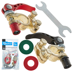 Svorky na bat�riu 6/12V s r�chloup�nan�m, 2 kusy, GEKO