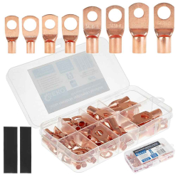 Sada meden�ch konektorov s o�kom a termos�ahovacou izol�ciou, 140-dielna, GEKO