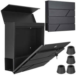 Po�tov� schr�nka 36,5 x 36,5 x 10 cm, �ierna, GEKO