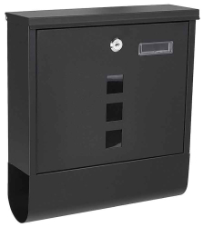 Po�tov� schr�nka 34 x 30 x 10 cm, �ierna, GEKO