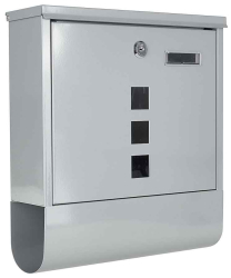 Po�tov� schr�nka 34 x 30 x 10 cm, siv�, GEKO