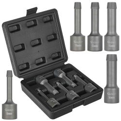 Sada 1/2" vy�ahova�ov zalomen�ch skrutiek a �apov 8-16 mm, 5-dielna, GEKO