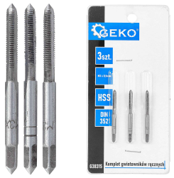 Sada z�vitn�kov HSS M3 x 0,5, 3-dielna, GEKO