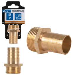 Mosadzn� vsuvka na 25 mm hadicu, vonkaj�� z�vit 1", GEKO
