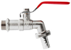 Gu�ov� ventil 1/2", z�vit 3/4" s koncovkou na 1/2 " hadicu, GEKO