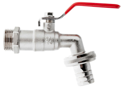 Gu�ov� ventil 3/4", z�vit 1" s koncovkou na 1/2" hadicu, GEKO