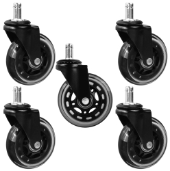 Sada oto�n�ch koliesok na kreslo 75 mm, nosnos� 45 kg, 5-dielna, GEKO