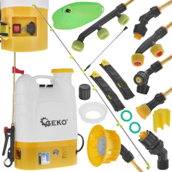 Postrekova� akumul�torov� 16 litrov s extra pr�slu�enstvom, akumul�tor 12V-8Ah, GEKO