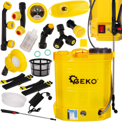 Postrekova� akumul�torov� 12 litrov�, akumul�tor 12V-8Ah, �lt�, GEKO