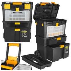 Kufor na n�radie s kolieskami, 2 boxy, 1 z�suvka, d�ka 46 x ��rka 26 x v��ka 62 cm