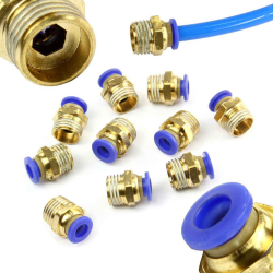 Sada pneumatick�ch r�chlospojok  so z�vitom 1/4", 6 mm, 10 ks,  MAR-POL