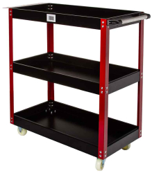 Voz�k na n�radie s 3 policami na kolieskach a s brzdou, MAR-POL