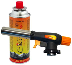 Sp�jkovacia lampa s piezo zapa�ova�om a kartu�ou 220g, oto�n� uz�ver, ELICO