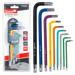 Sada farebn�ch torx k���ov T10-T50, 9-dielna, S2, TVARDY