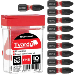 Bit 1/4" PH2 x 25 mm, �derov�, oce� S2, TVARDY
