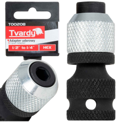 Adapt�r �derov� do pneumatick�ho u�ahov�ka, up�nanie 1/2" na 1/4" HEX, TVARDY