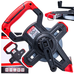 Meracie p�smo s oce�ovou p�skou 50 m na dr�iaku s rukov�ou, TVARDY