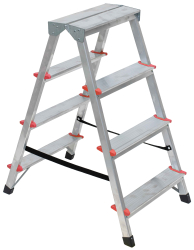 Schod�ky hlin�kov� obojstrann� - 4 stupne, 78 cm, nosnos� 120 kg, VASKO