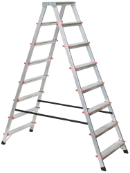 Schod�ky hlin�kov� obojstrann� - 8 stupne, 163 cm, nosnos� 120 kg, VASKO